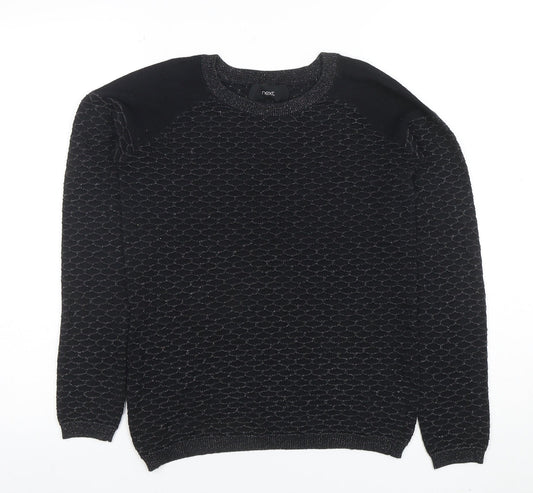 Womens UK Size 8 NEXT Black Pullover Jumper