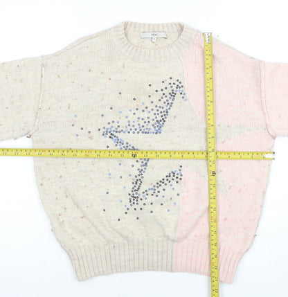 Womens UK Size 14 NEXT Beige Pullover Jumper