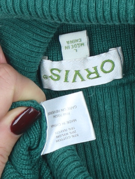 Womens UK Size L Oasis Green Pullover Jumper