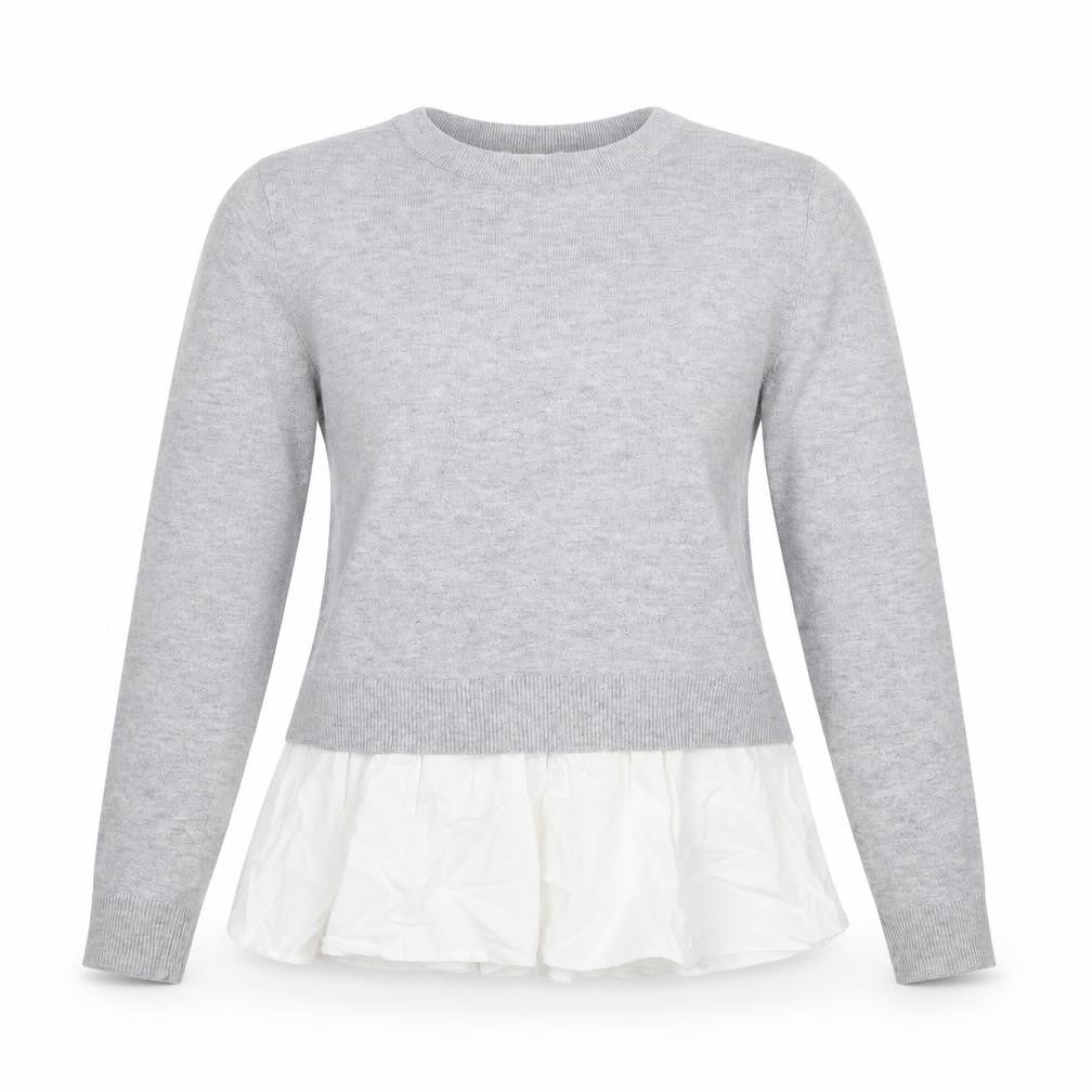 Zara Women Grey Wool Blend Pullover Jumper Size 12 Knit Top