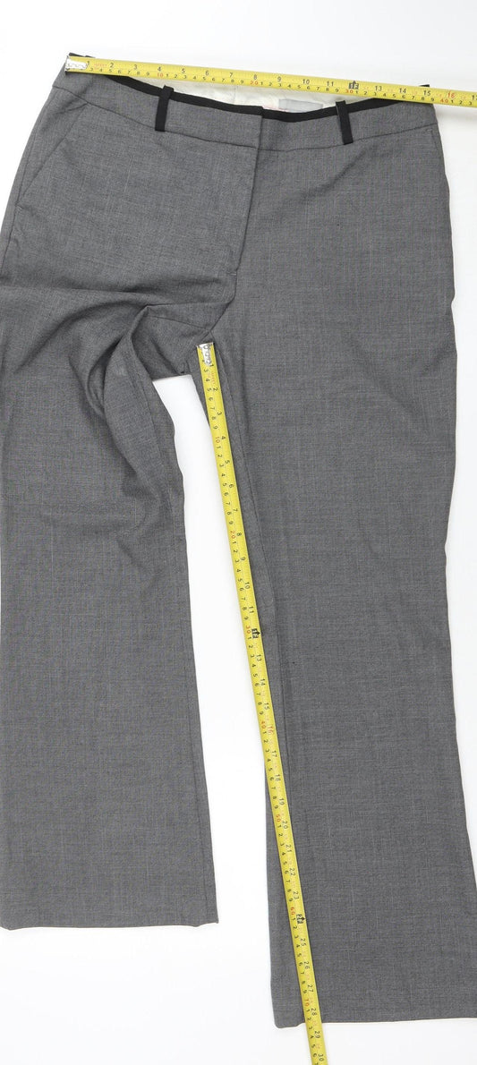 Womens UK Size 12 H&M Classic Fit Dress Pants Grey Trousers