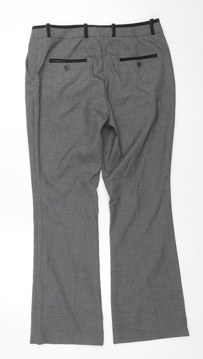 Womens UK Size 12 H&M Classic Fit Dress Pants Grey Trousers