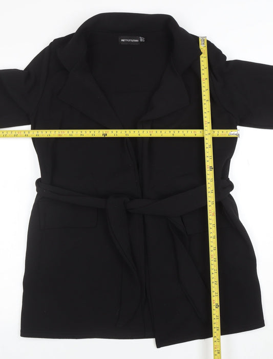 Womens UK Size 12 PRETTYLITTLETHING Black Basic Jacket