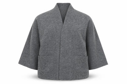 Fenn Wright Manson Women's Grey Wool Knit Open Cardigan S