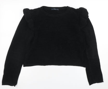 Womens UK Size M Zara Black Pullover Jumper