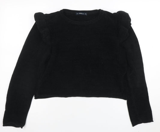 Womens UK Size M Zara Black Pullover Jumper