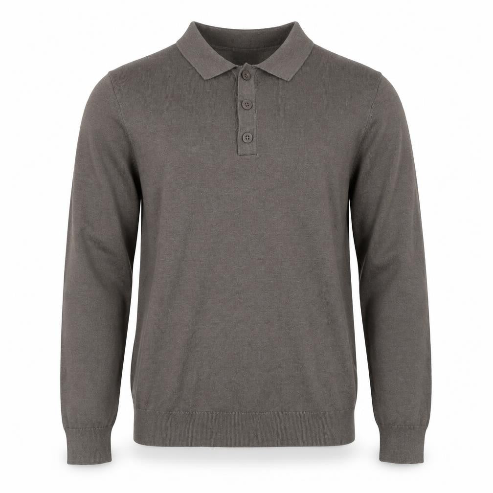 Mens UK Size L Massimo Dutti Grey Henley Jumper