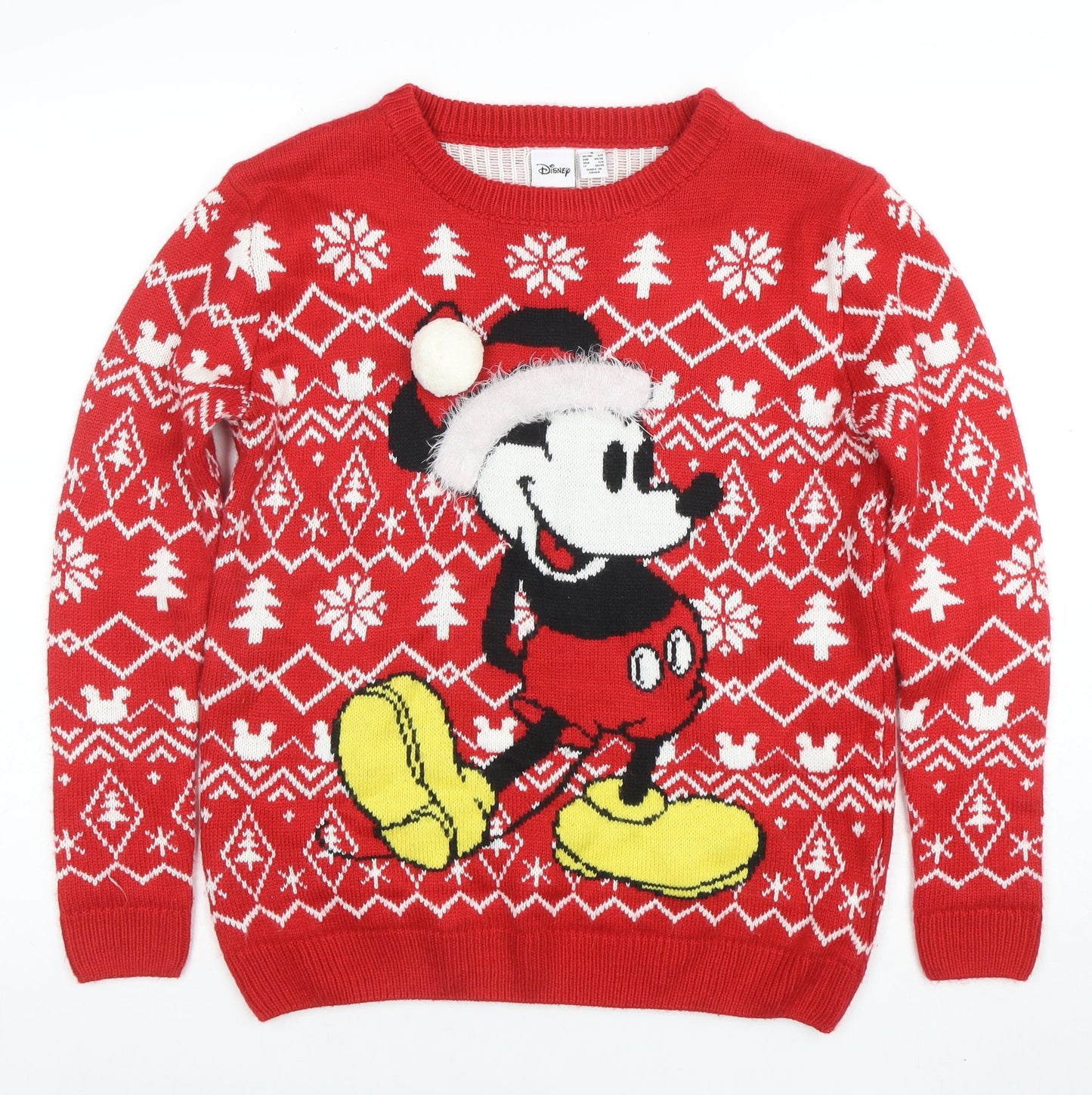Womens UK Size S Disney Red Pullover Jumper