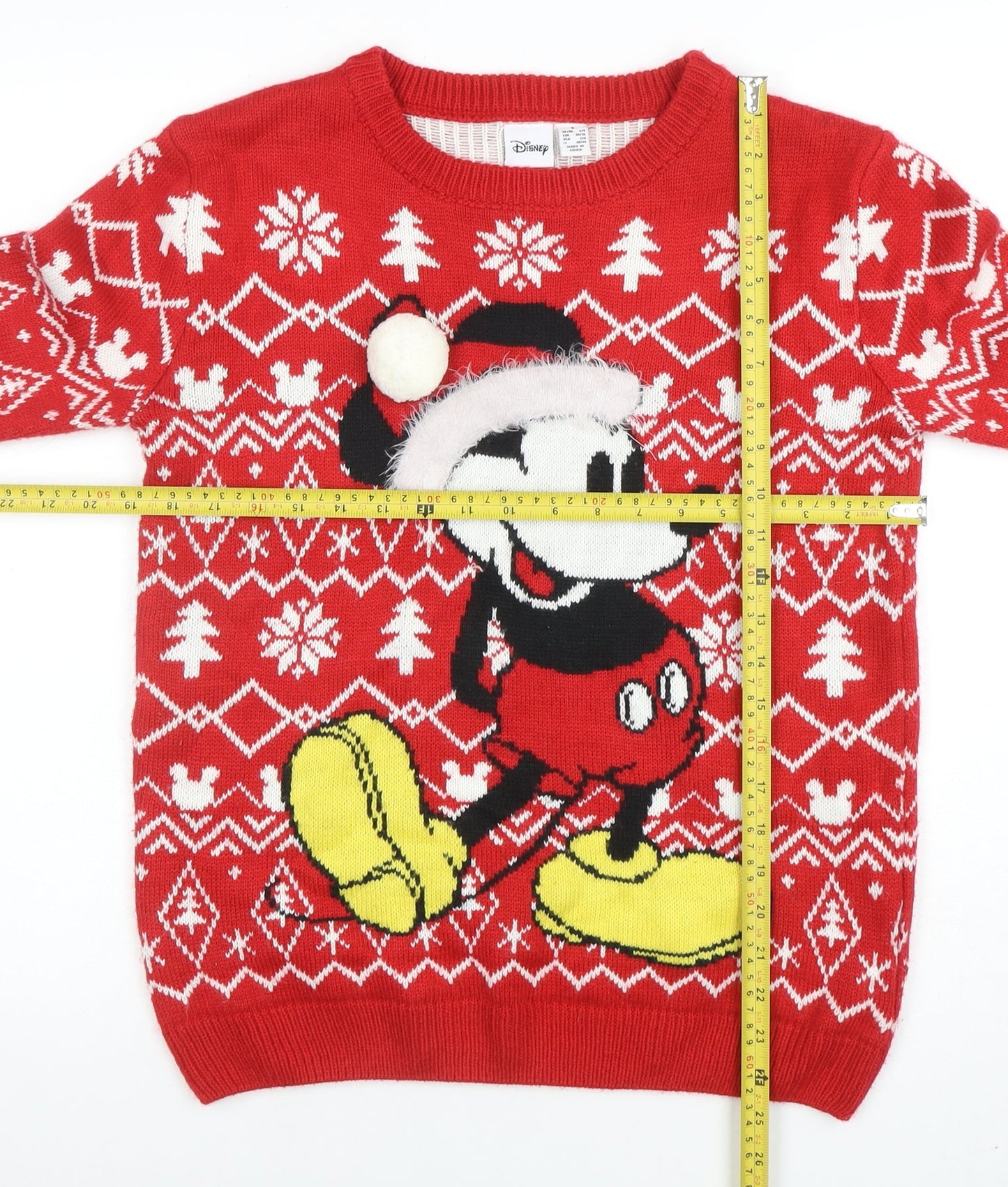 Womens UK Size S Disney Red Pullover Jumper
