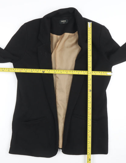 Womens UK Size 8 Oasis Regular Black Blazer