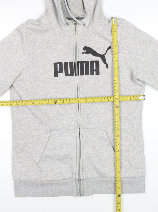 Womens UK Size 12 PUMA Grey Full Zip Hoodie