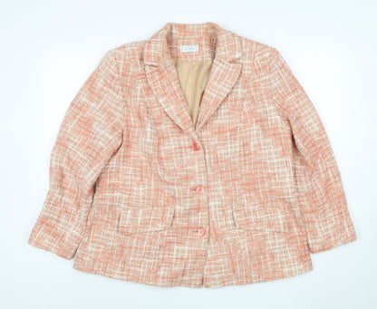 Womens UK Size 20 Classics Regular Orange Suit Jacket