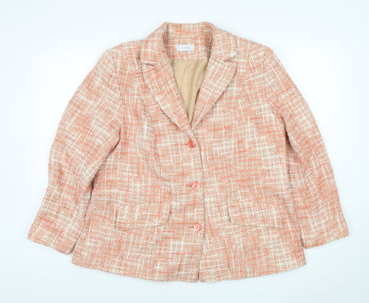 Womens UK Size 20 Classics Regular Orange Suit Jacket