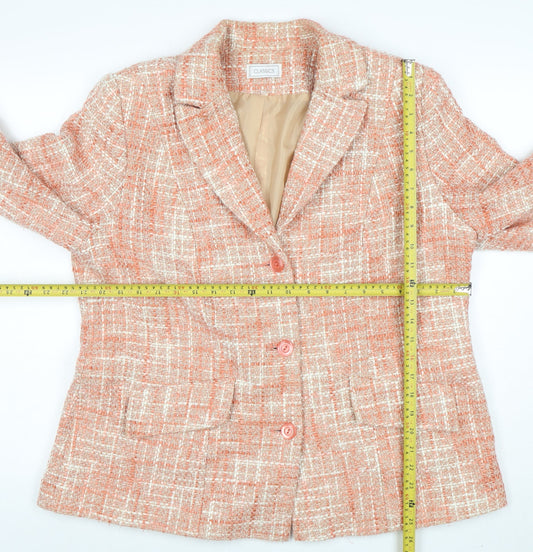 Womens UK Size 20 Classics Regular Orange Suit Jacket