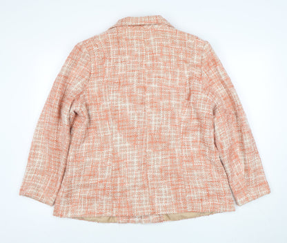 Womens UK Size 20 Classics Regular Orange Suit Jacket