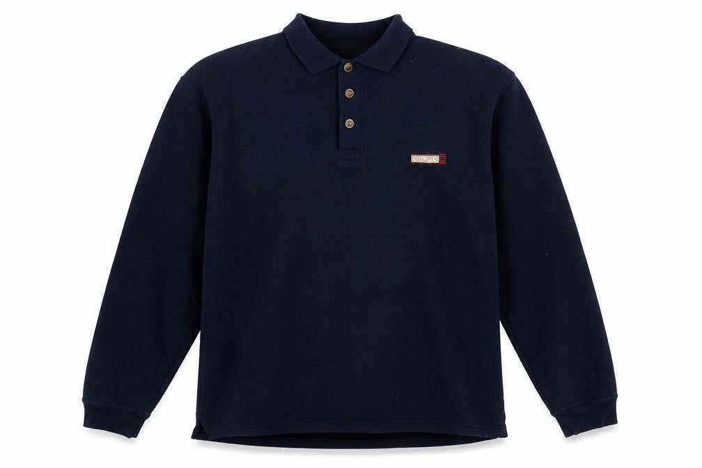 Mens UK Size L Giorgio Blue Henley Sweatshirt