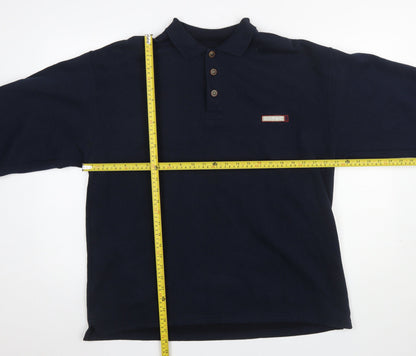 Mens UK Size L Giorgio Blue Henley Sweatshirt