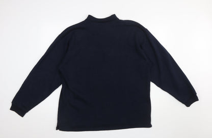 Mens UK Size L Giorgio Blue Henley Sweatshirt