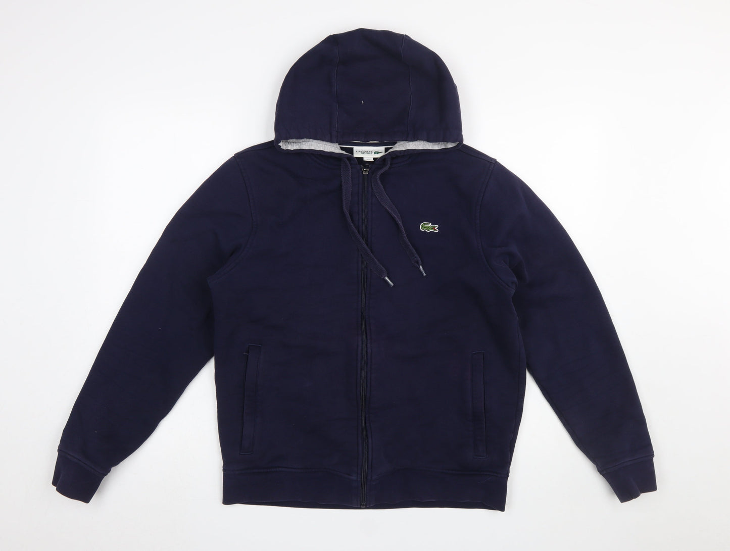 Womens UK Size M Lacoste Blue Full Zip Hoodie