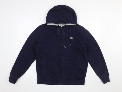 Womens UK Size M Lacoste Blue Full Zip Hoodie