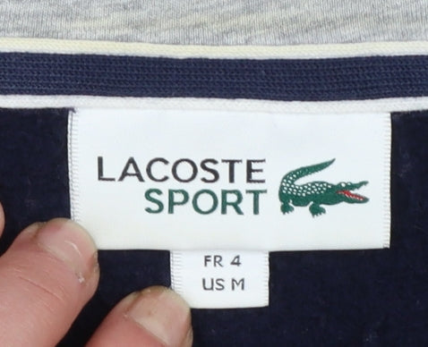Womens UK Size M Lacoste Blue Full Zip Hoodie
