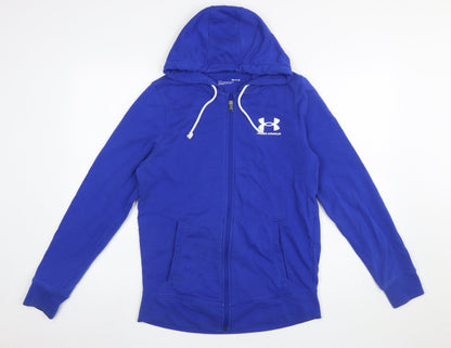 Mens UK Size S Under armour Blue Full Zip Hoodie