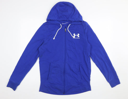 Mens UK Size S Under armour Blue Full Zip Hoodie