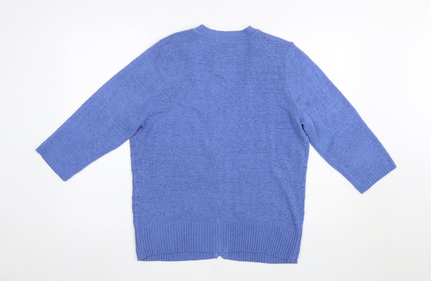 Womens UK Size M Bm Collection Blue Cardigan Jumper