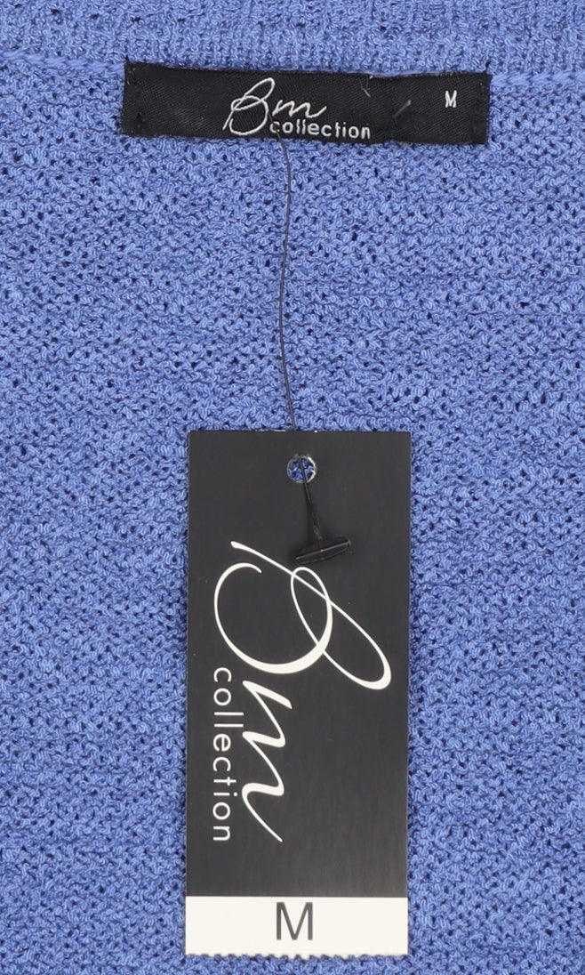 Womens UK Size M Bm Collection Blue Cardigan Jumper