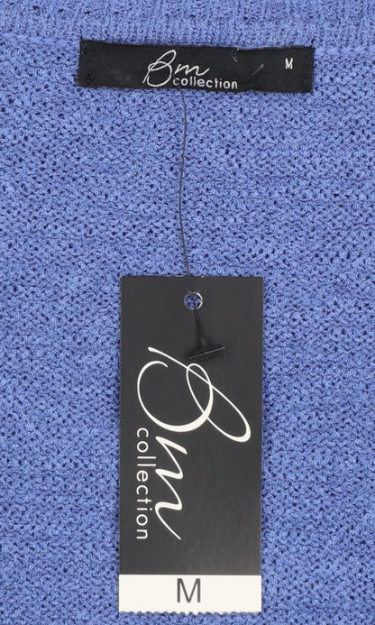 Womens UK Size M Bm Collection Blue Cardigan Jumper