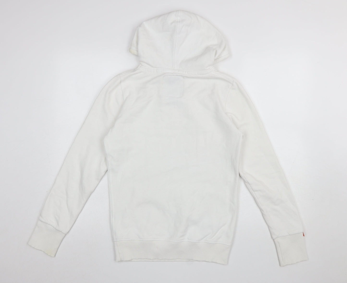 Mens UK Size M Superdry White Pullover Hoodie