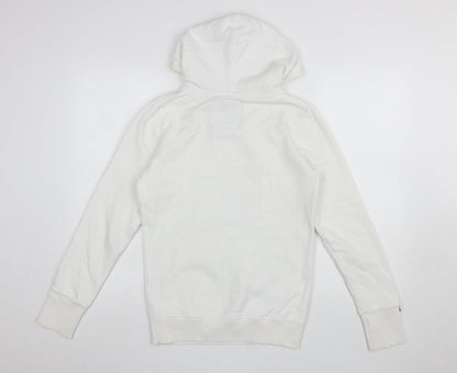 Mens UK Size M Superdry White Pullover Hoodie