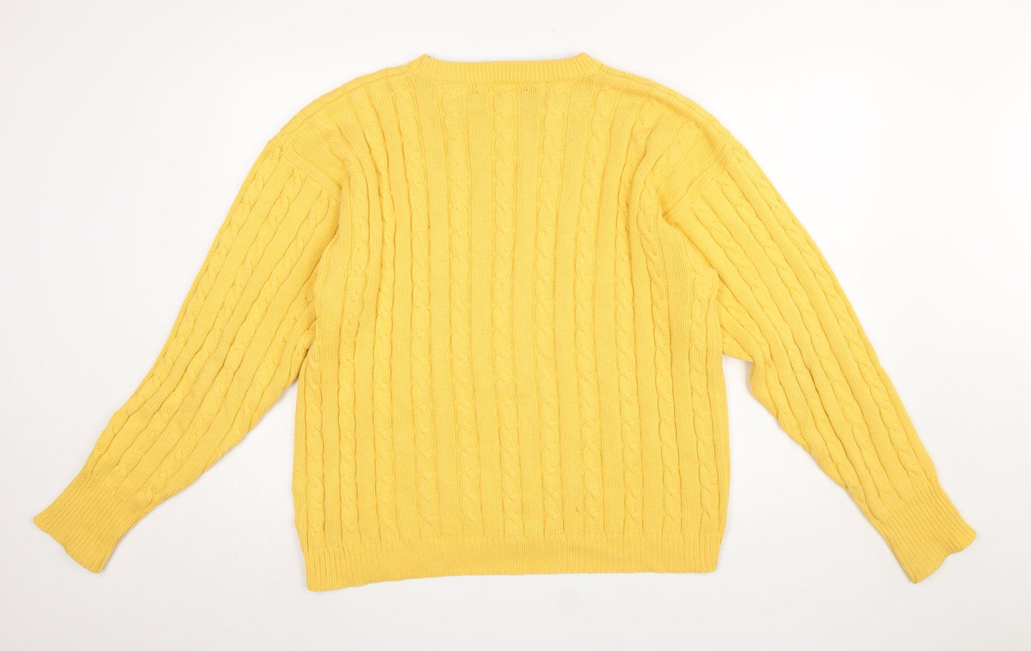 Mens UK Size L Maine New England Yellow Pullover Jumper