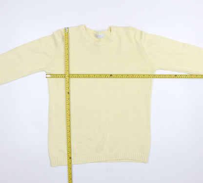 Marks & Spencer Women’s Beige Cotton Crew Neck Jumper Size 12
