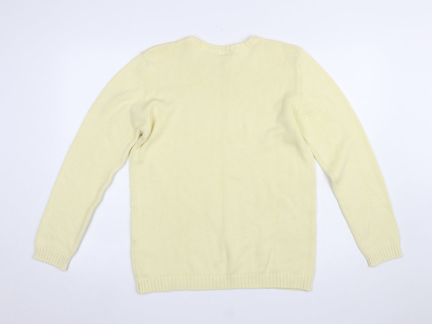 Marks & Spencer Women’s Beige Cotton Crew Neck Jumper Size 12