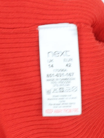 Womens UK Size 14 NEXT Red Pullover Jumper