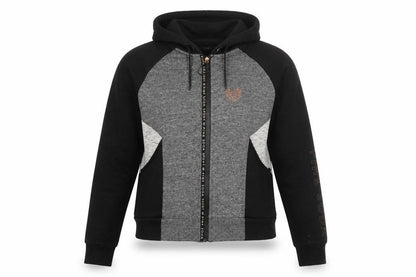Womens UK Size 10 Pink Soda Sport Black Full Zip Hoodie