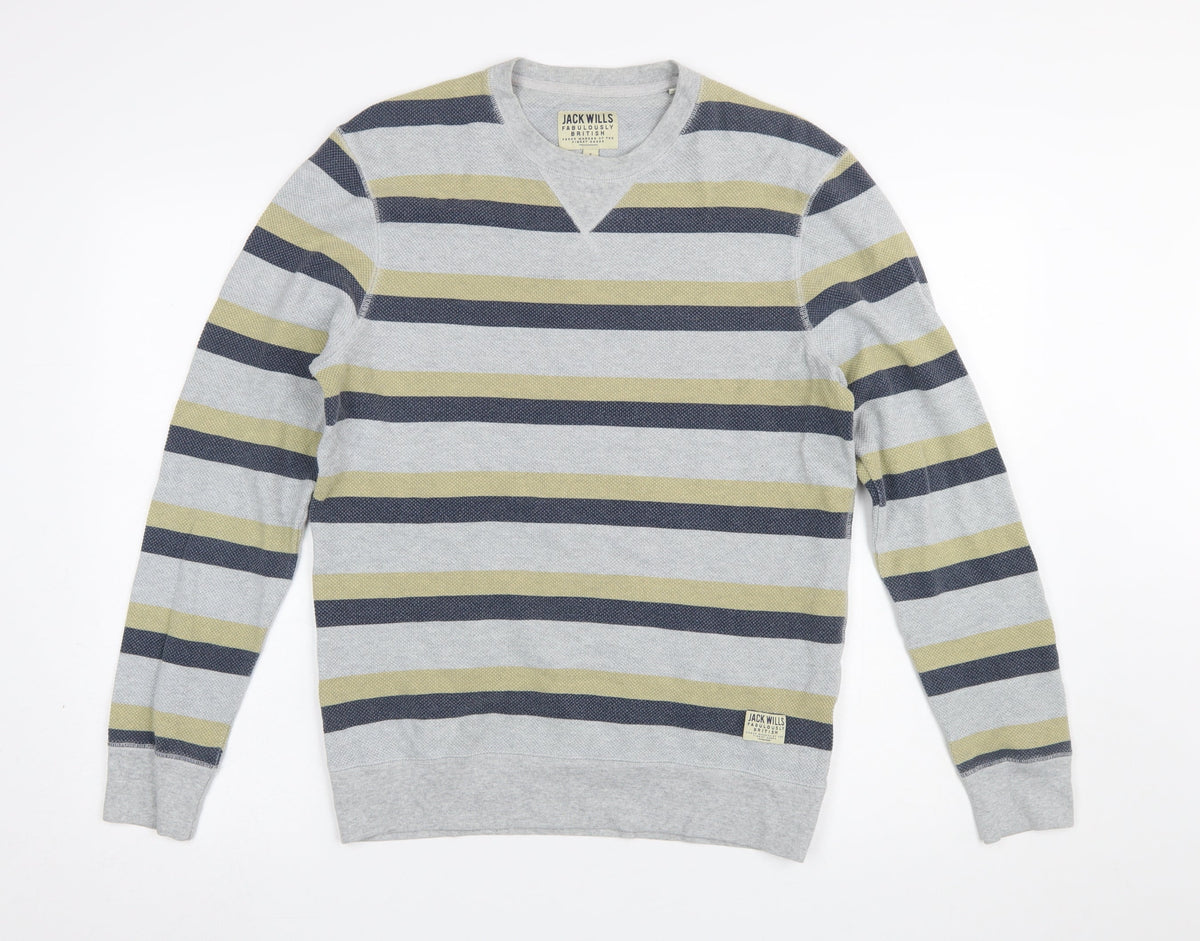 Mens UK Size S Jack Wills Grey Pullover Sweatshirt