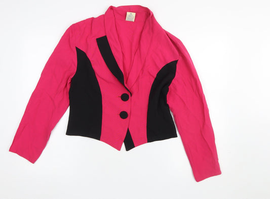 Womens UK Size 14 C&A Regular Pink Blazer