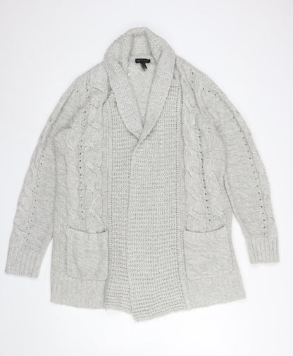Womens UK Size L New Look Grey Cardigan Jumper