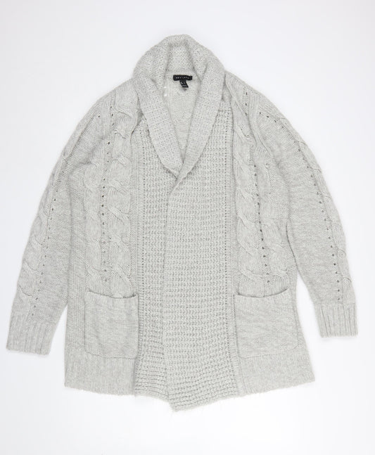 Womens UK Size L New Look Grey Cardigan Jumper