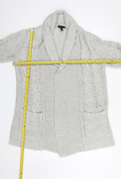 Womens UK Size L New Look Grey Cardigan Jumper