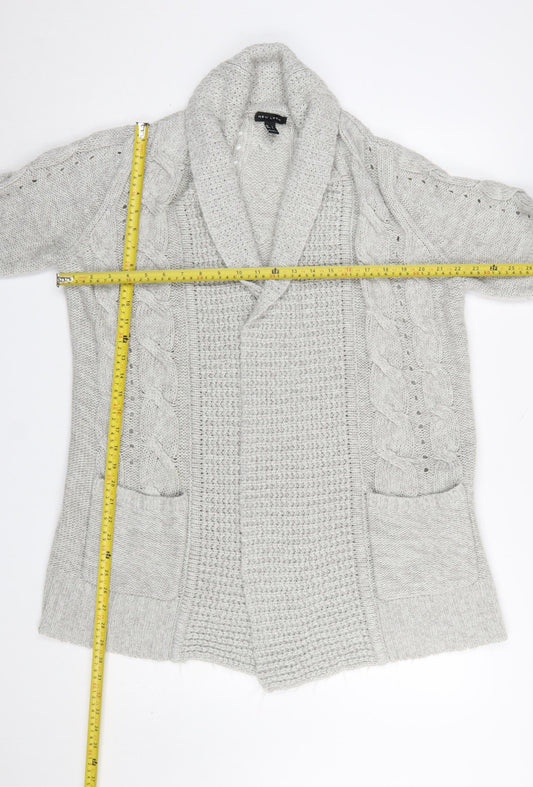 Womens UK Size L New Look Grey Cardigan Jumper