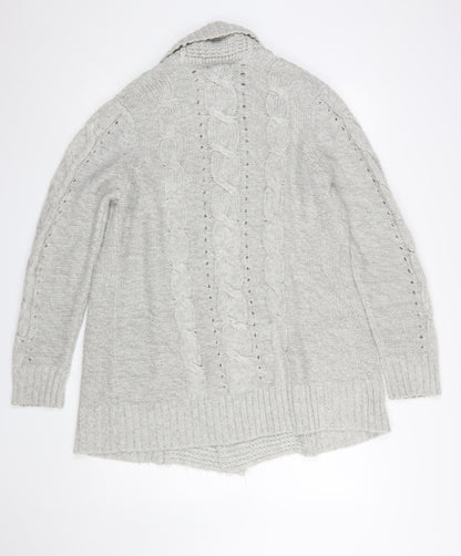 Womens UK Size L New Look Grey Cardigan Jumper