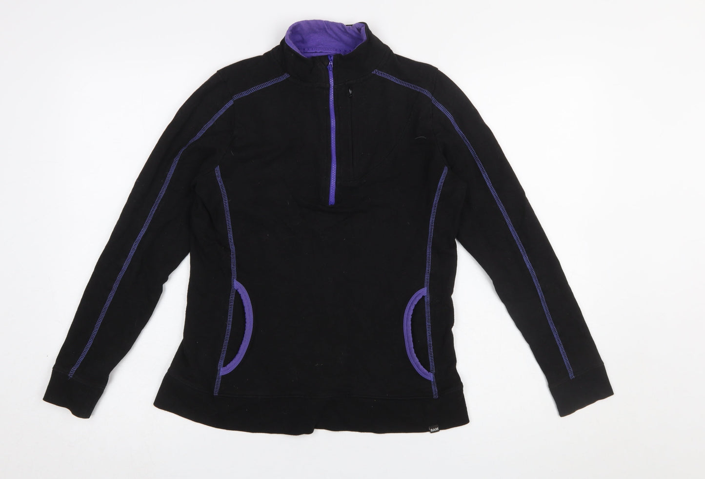 Womens UK Size 8 BAM Black Pullover Sweatshirt