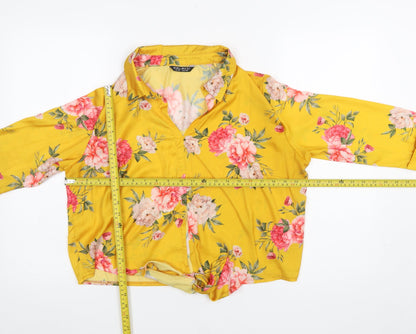 Womens UK Size 12 Select Yellow Cropped Blouse