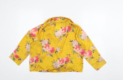 Womens UK Size 12 Select Yellow Cropped Blouse