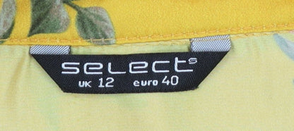 Womens UK Size 12 Select Yellow Cropped Blouse