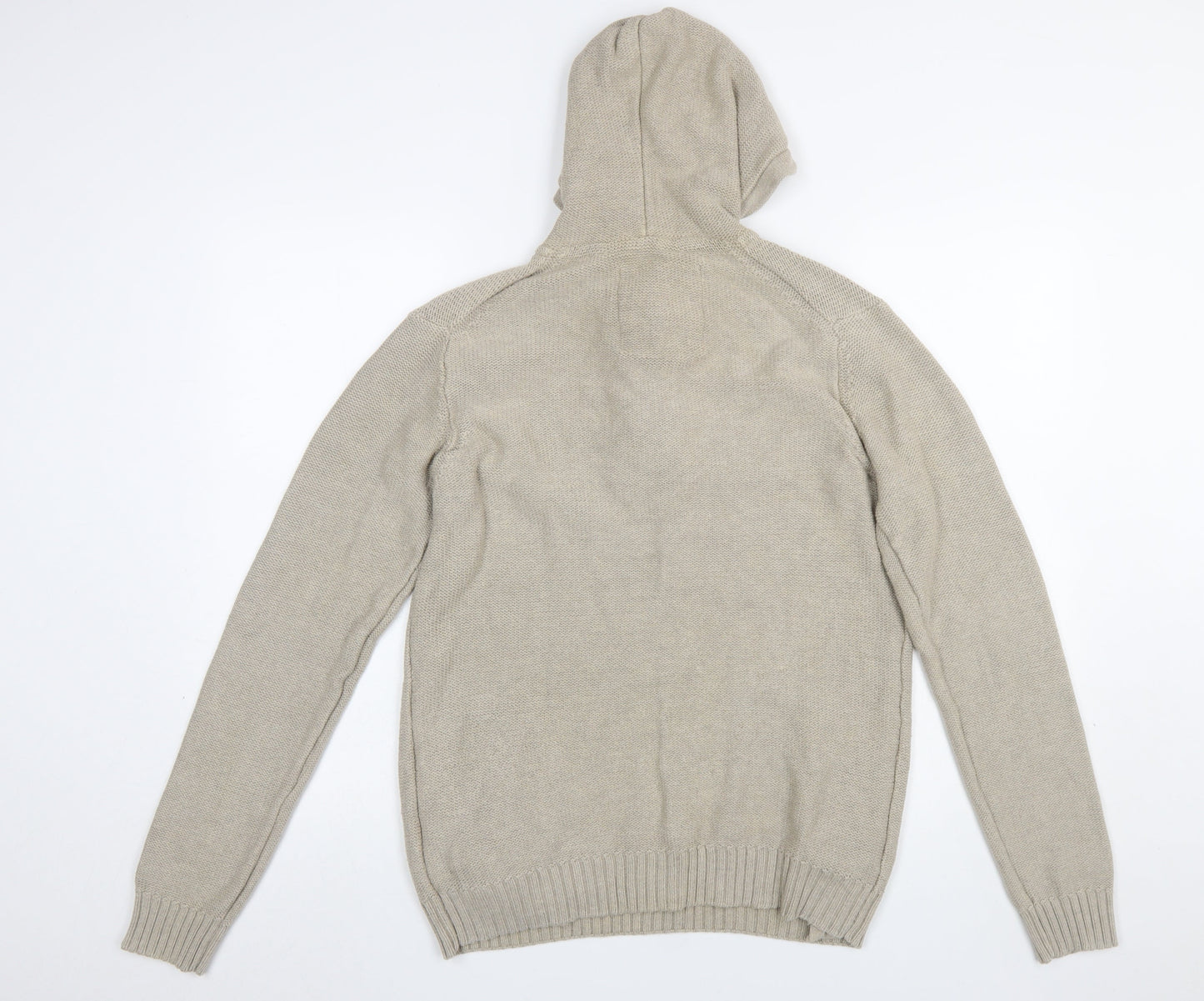 Mens UK Size M H&M Beige Henley Jumper