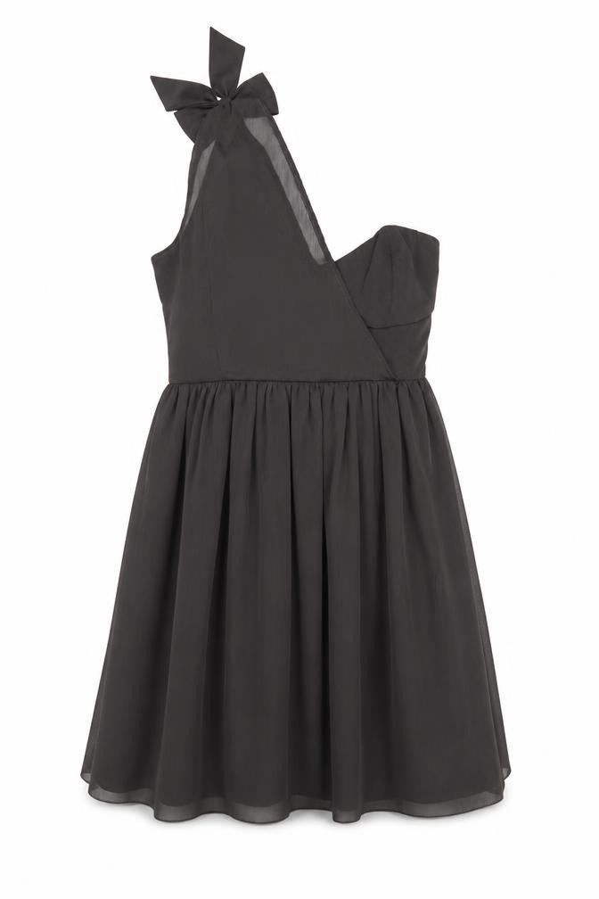 GED London Women’s Grey One Shoulder Short Party Dress Size 8